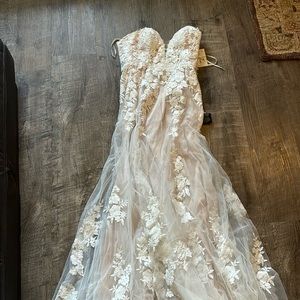 Lillian West Wedding Dress (white/Nude)